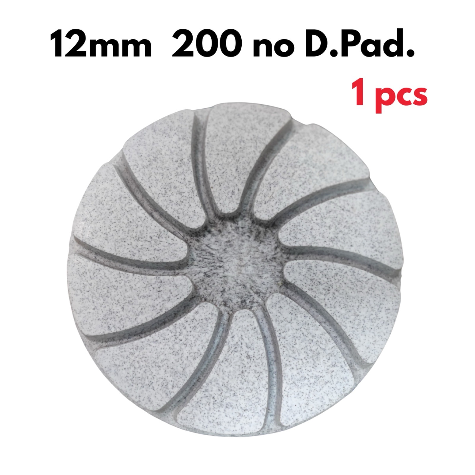 Marble science 12mm diamond marble polishing pad 200 number grid 5 pcs set