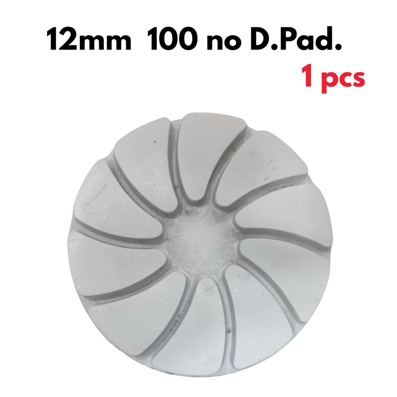 Marble science 12mm diamond marble polishing pad 100 number grid 5 pcs set