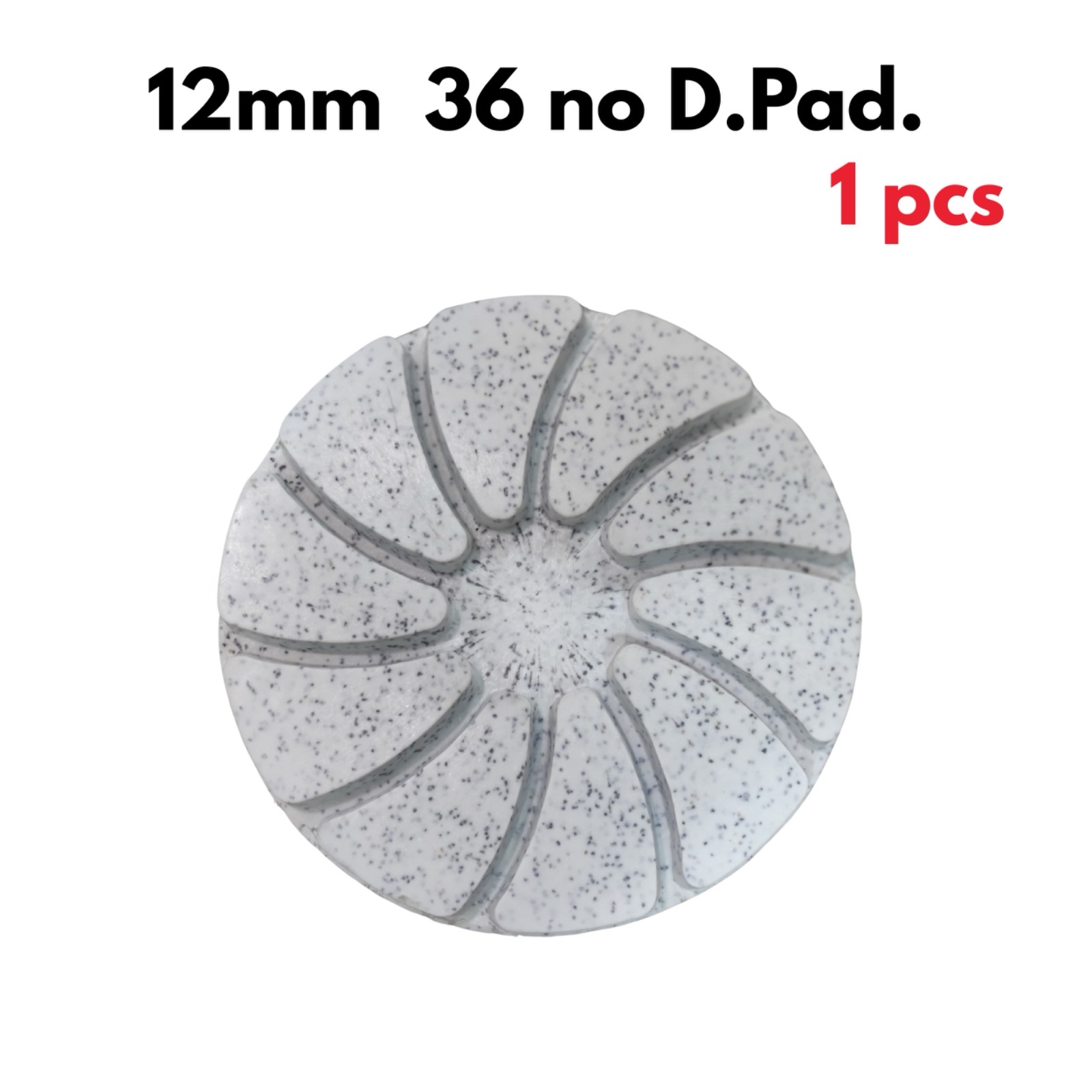 Marble science 12mm diamond marble polishing pad 36 number grid 5 pcs set